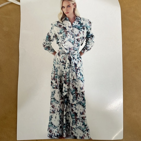 ESPECIA Women's Kiara Shirt and Tomasa Maxi Pant Size Small with Tie Belt - Picture 3 of 11